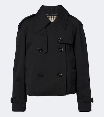 Double-breasted cotton gabardine jacket - Burberry - Modalova