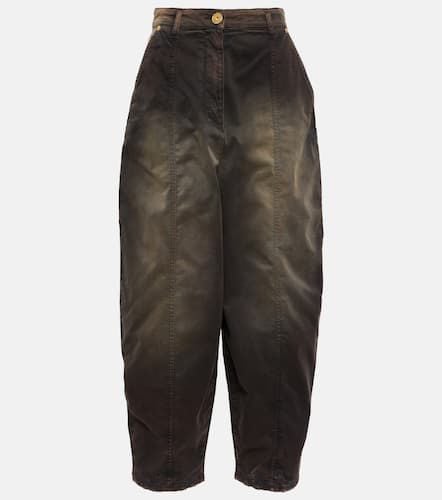 Jeans anchos de tiro alto desteñidos - Balmain - Modalova