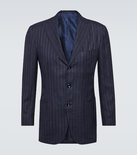Cashmere, silk, and linen tuxedo jacket - Kiton - Modalova