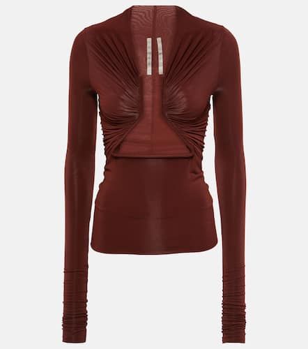 Rick Owens Cutout ruched jersey top - Rick Owens - Modalova