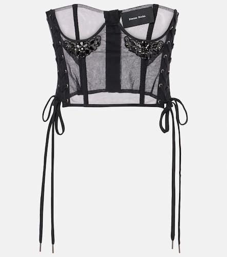 Corsetto in mesh con cristalli - Simone Rocha - Modalova