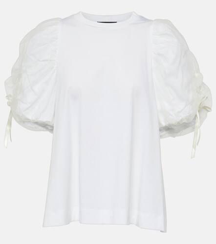 Bow-detail cotton and tulle T-shirt - Simone Rocha - Modalova