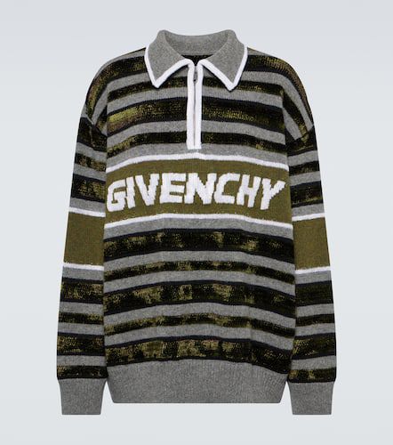 Striped wool-blend half-zip sweater - Givenchy - Modalova