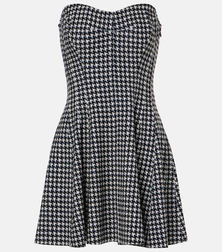 Strapless Grace houndstooth minidress - Norma Kamali - Modalova