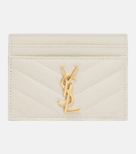 Monogram leather card holder - Saint Laurent - Modalova