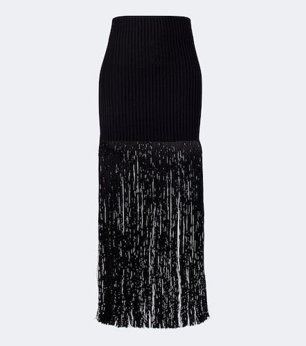 Alaïa Falda larga acanalada con flecos - Alaia - Modalova