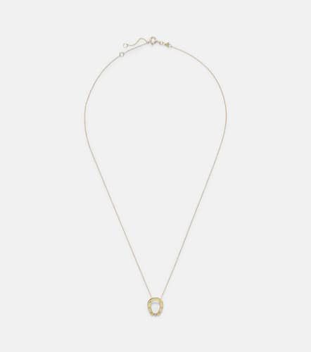 Horseshoe 9kt pendant necklace with diamond - Aliita - Modalova