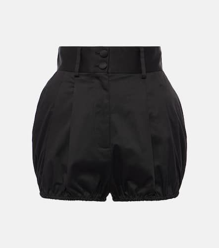 Shorts in gabardine di misto cotone a vita alta - Dolce&Gabbana - Modalova