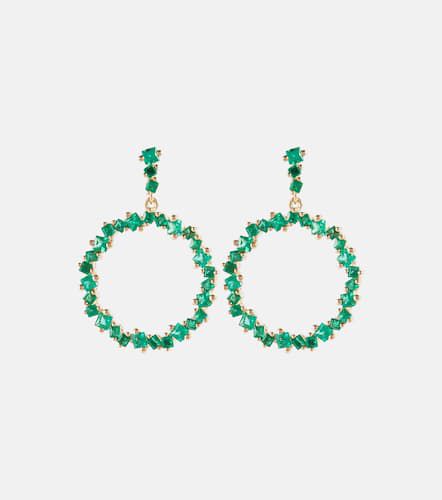 Kt drop earrings with emeralds - Suzanne Kalan - Modalova