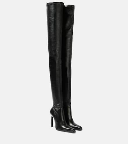 Nina 110 leather over-the-knee boots - Saint Laurent - Modalova
