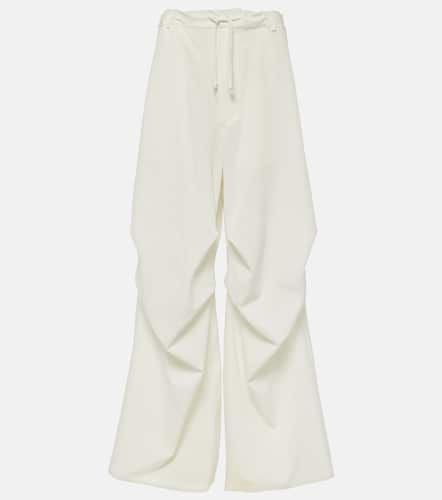 High-rise twill wide-leg pants - MM6 Maison Margiela - Modalova