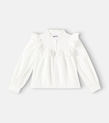 Camicia Rozetta in cotone con volant - Molo - Modalova