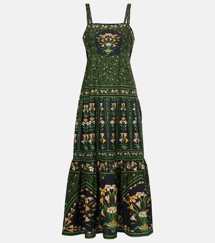 Flowers Arch linen-blend midi dress - Farm Rio - Modalova