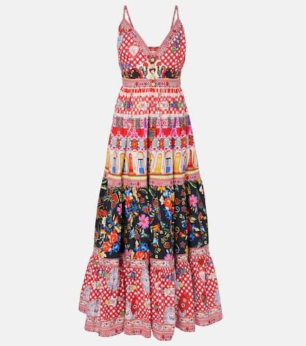 Printed tiered cotton maxi dress - Camilla - Modalova