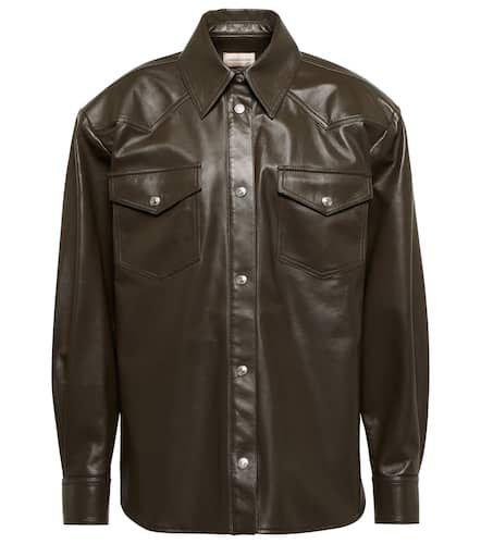 Oversized leather shirt - Alexandre Vauthier - Modalova