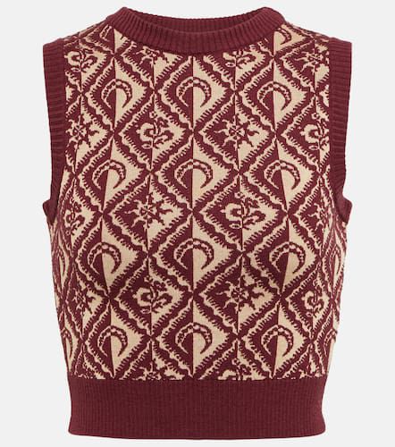 Jacquard wool-blend sweater vest - Marine Serre - Modalova