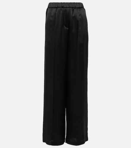Mid-rise silk satin wide-leg pants - Loewe - Modalova