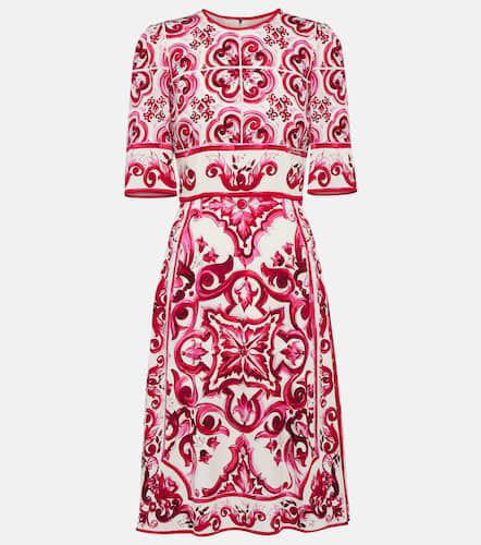 Midikleid Majolica aus einem Seidengemisch - Dolce&Gabbana - Modalova