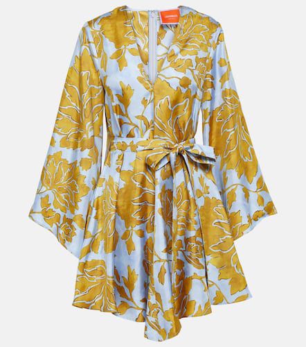 Magnifico printed silk twill minidress - La DoubleJ - Modalova