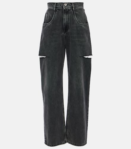 Cutout high-rise tapered jeans - Maison Margiela - Modalova