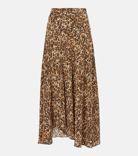 Sakura leopard-print silk-blend midi skirt - Isabel Marant - Modalova