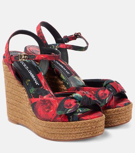 Alpargatas de lona floral - Dolce&Gabbana - Modalova