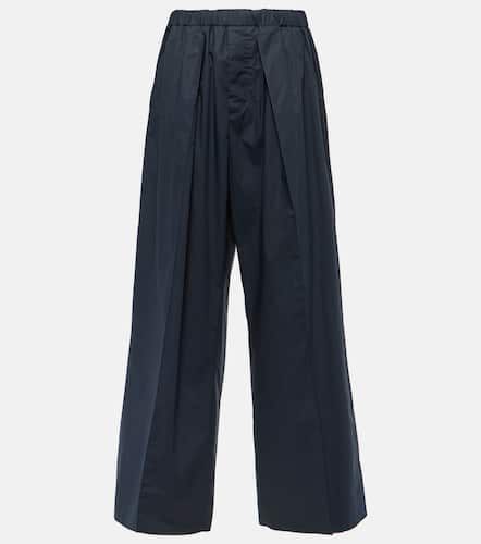 Pleated cotton wide-leg pants - Plan C - Modalova