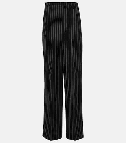 High-rise wool wide-leg pants - Ami Paris - Modalova