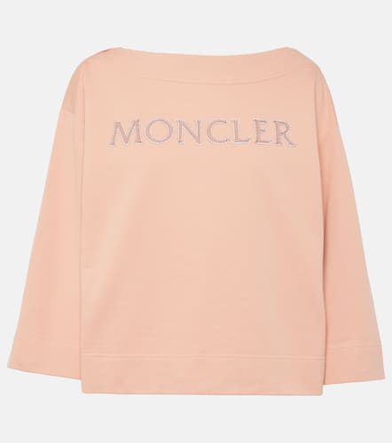 Logo cotton jersey sweatshirt - Moncler - Modalova