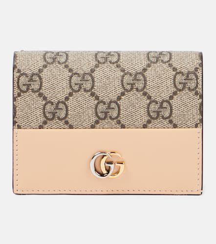 GG Marmont leather-trimmed cardholder - Gucci - Modalova