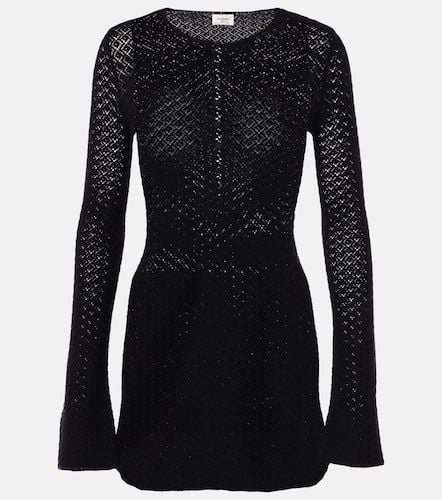 Vestido corto de croché - Saint Laurent - Modalova