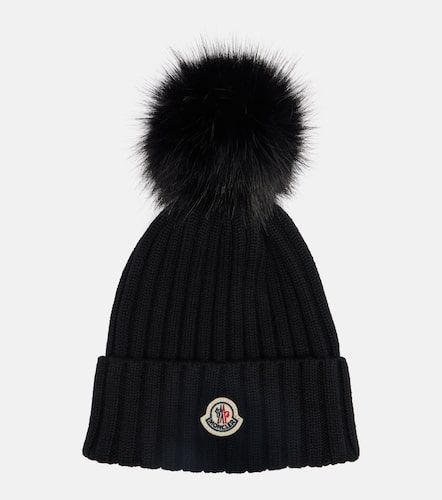 Gorro acanalado de lana virgen - Moncler - Modalova