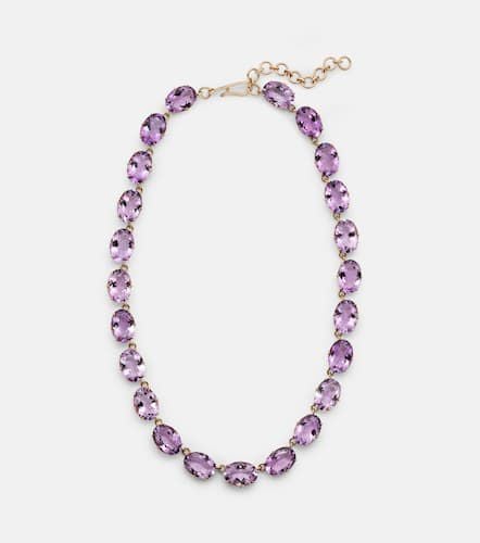 Kt and 14kt gold necklace with amethysts - Ileana Makri - Modalova