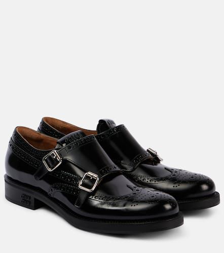 X Church's brushed leather monk strap brogues - Miu Miu - Modalova