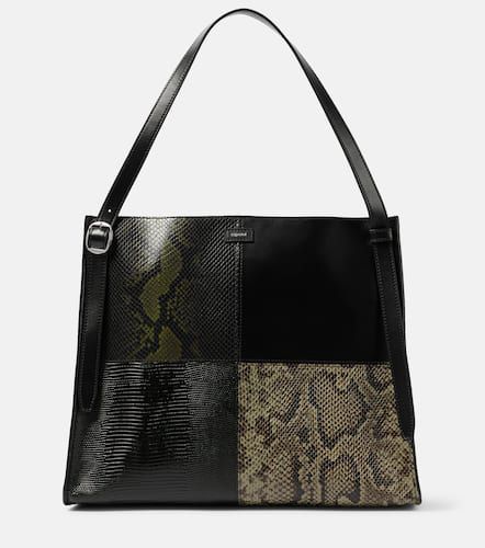 Patchwork snake-effect leather tote bag - Coperni - Modalova