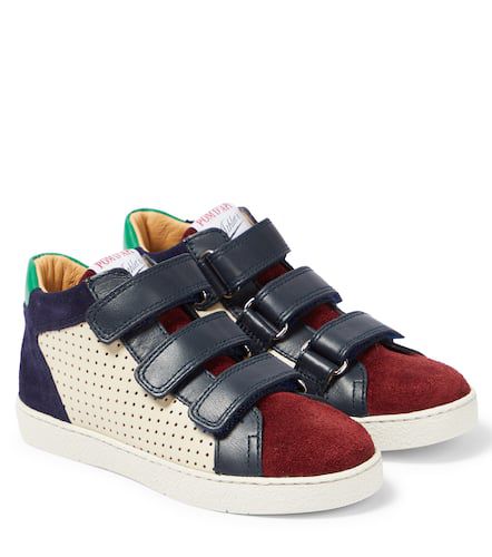 Top Easy leather and suede sneakers - Pom d'Api - Modalova