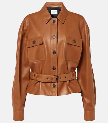 Chaqueta cropped Saharienne de piel - Saint Laurent - Modalova