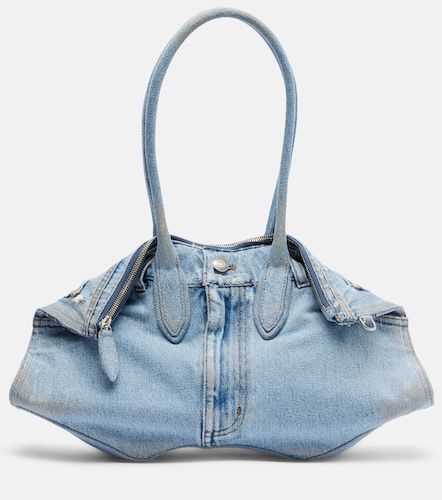 Borsa a spalla Manta Medium in denim - McQueen - Modalova