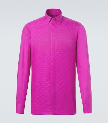 Camisa en sarga de seda perforada - Tom Ford - Modalova