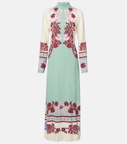 Abito lungo Halle in raso con stampa floreale - La DoubleJ - Modalova