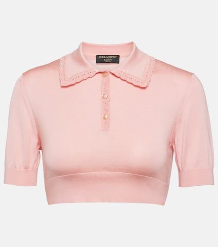 Top raccourci Capri en soie - Dolce&Gabbana - Modalova