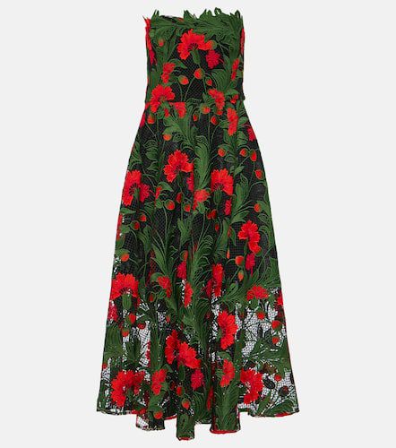 Floral strapless lace gown - Oscar de la Renta - Modalova