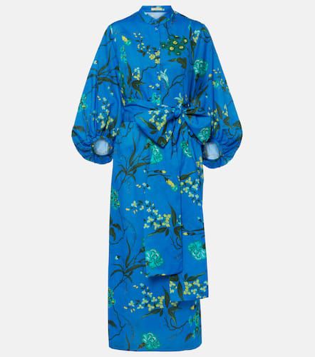 Floral cotton and linen midi dress - Erdem - Modalova