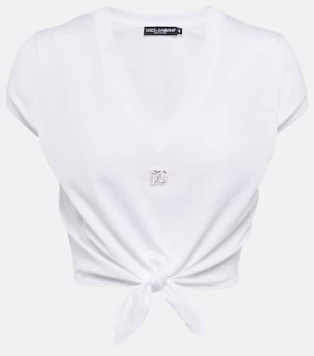 Camiseta de algodón con DG - Dolce&Gabbana - Modalova