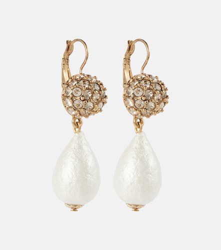 Pendientes colgantes Silk de perlas con cristales - Oscar de la Renta - Modalova