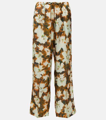 Pamplona high-rise cotton corduroy pants in brown - Dries Van Noten