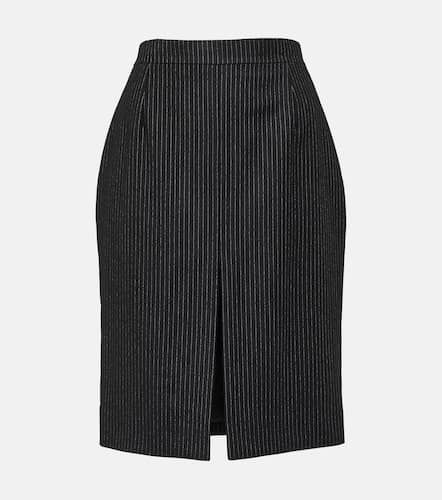 Pinstriped wool pencil skirt - Saint Laurent - Modalova