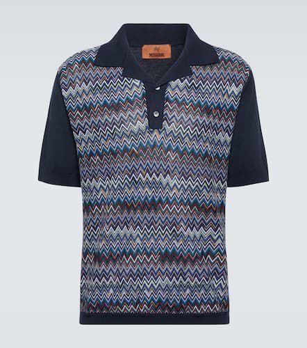 Zig Zag cotton-blend polo shirt - Missoni - Modalova