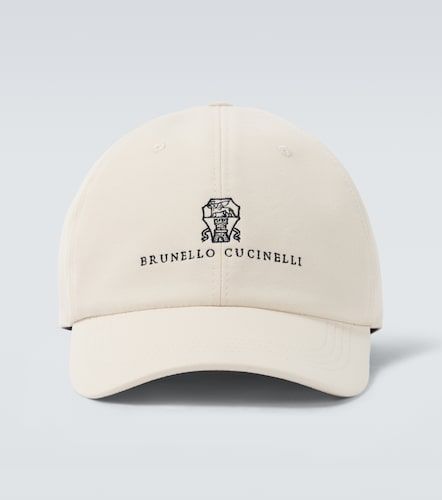 Gorra en gabardina de algodón con logo - Brunello Cucinelli - Modalova
