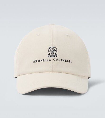 Gorra en gabardina de algodón con logo - Brunello Cucinelli - Modalova
